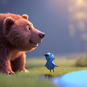 Bruno the Bear and Blue the Bird