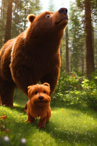 Dog and Bear Animal Stories about Friendship in the Forest